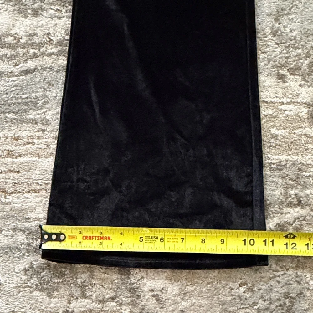Michael Costello X Revolve Velvet Black Elegant Bell Bottom Ruched‎ Flare Pants